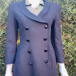 Mark Eisen Double Breasted Black Blazer